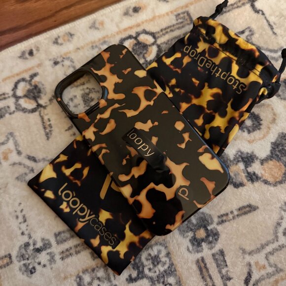 Loopy Case for iPhone 13 – Tortoise Shell Print | Excellent Condition Grip Case - Picture 1 of 3